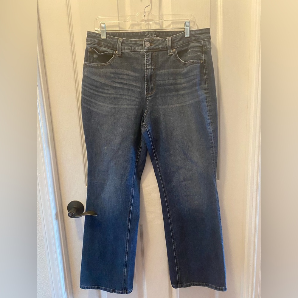 Time and Tru Dark Blue High Rise Bootcut Jeans